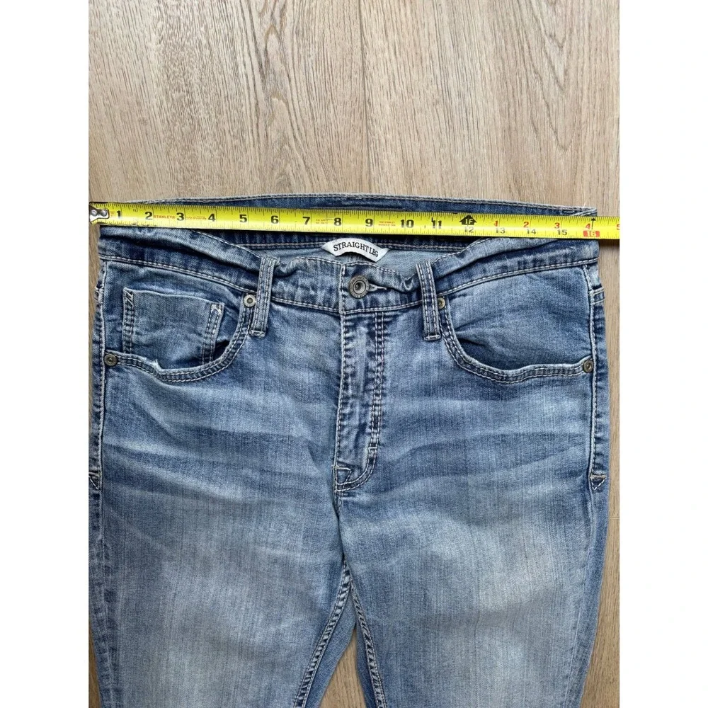 BKE JAKE Straight Leg Jeans Mens Medium Wash Denim Blue Stretch Pants 5-Pocket - Picture 5 of 9